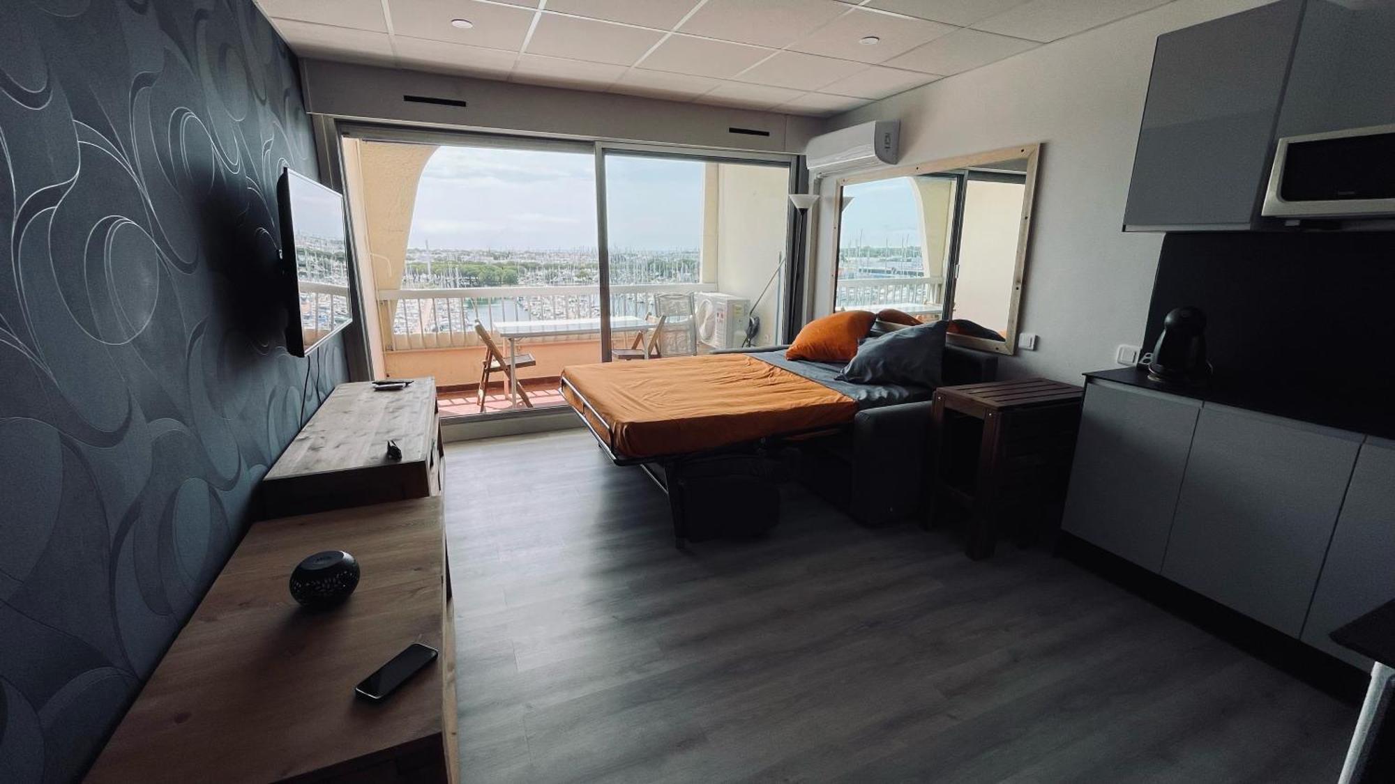 Studio, Vue Imprenable Marina Le Grau-du-Roi Kültér fotó